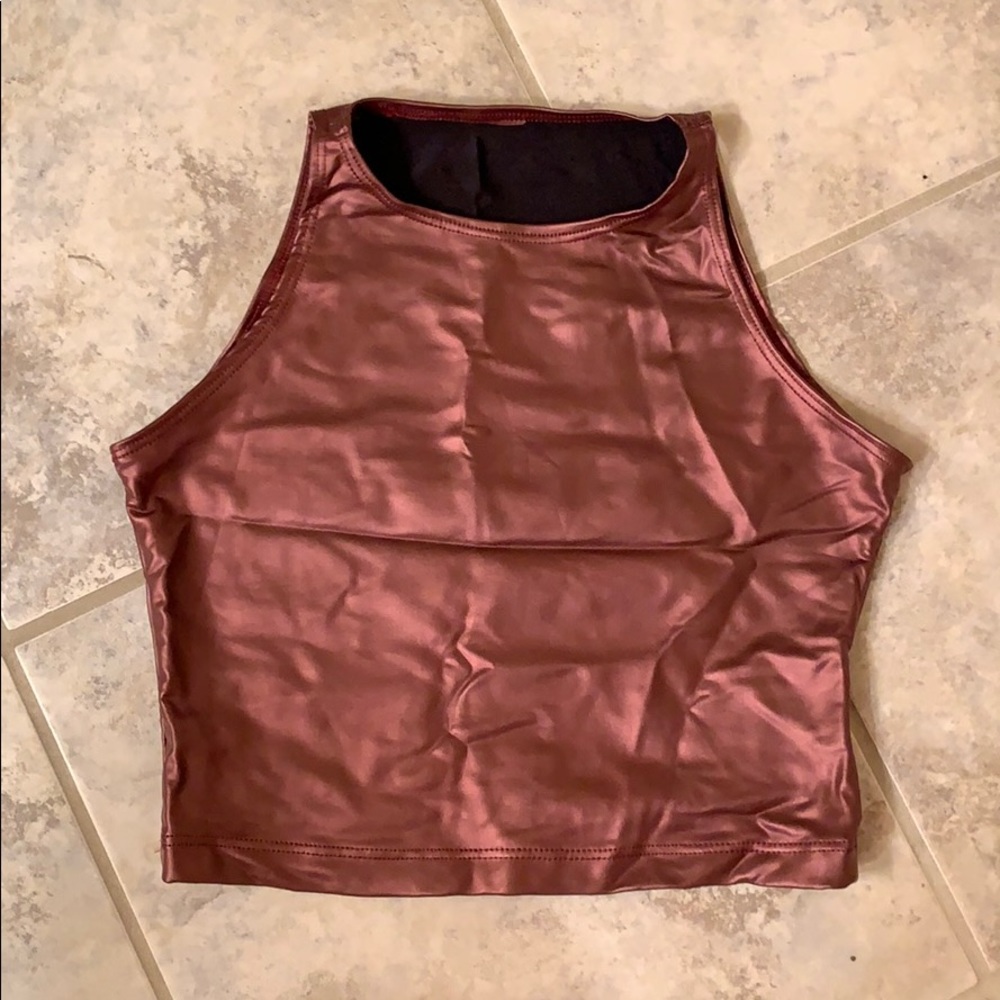AA Metallic crop top
